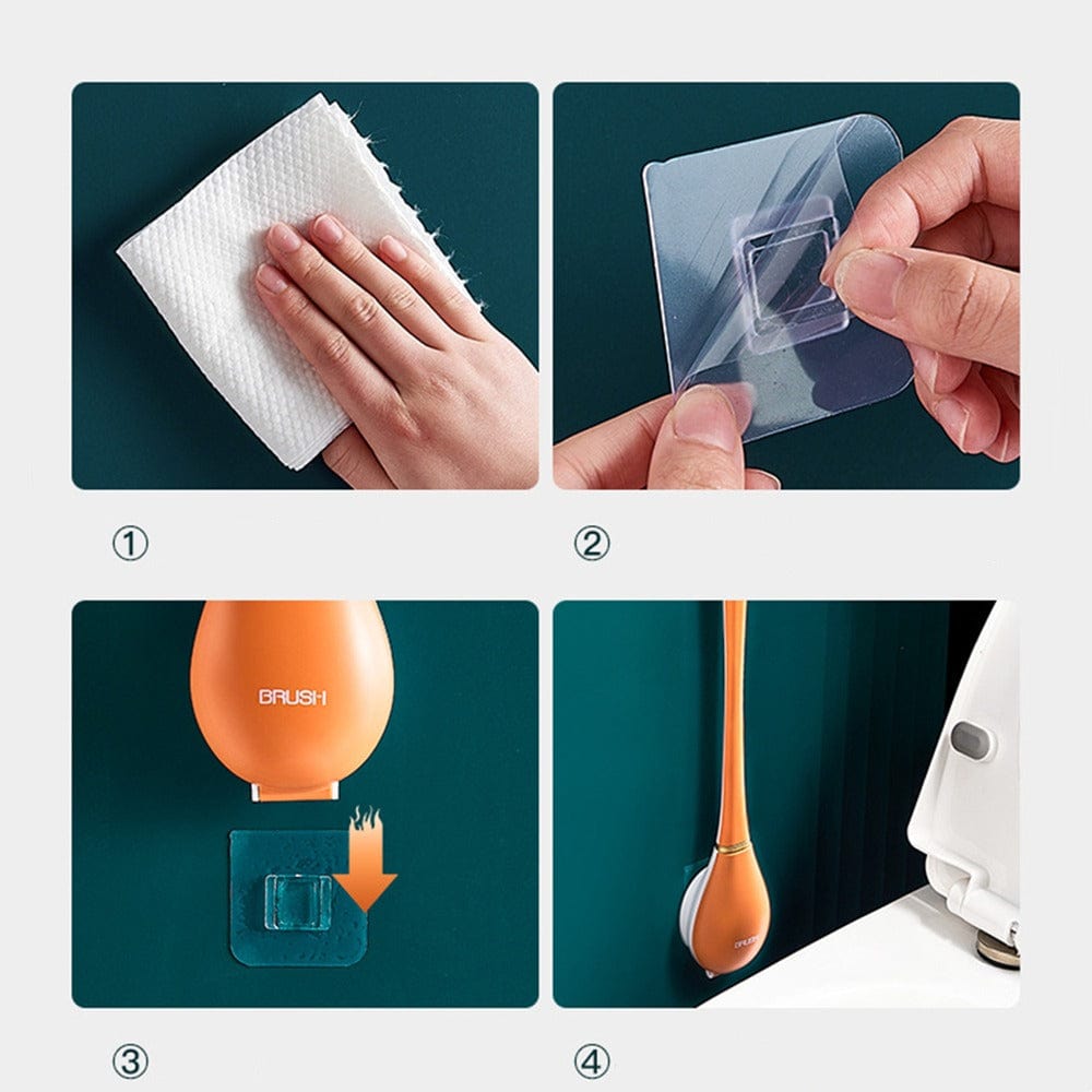 Moderne flexibele siliconen toiletborstel