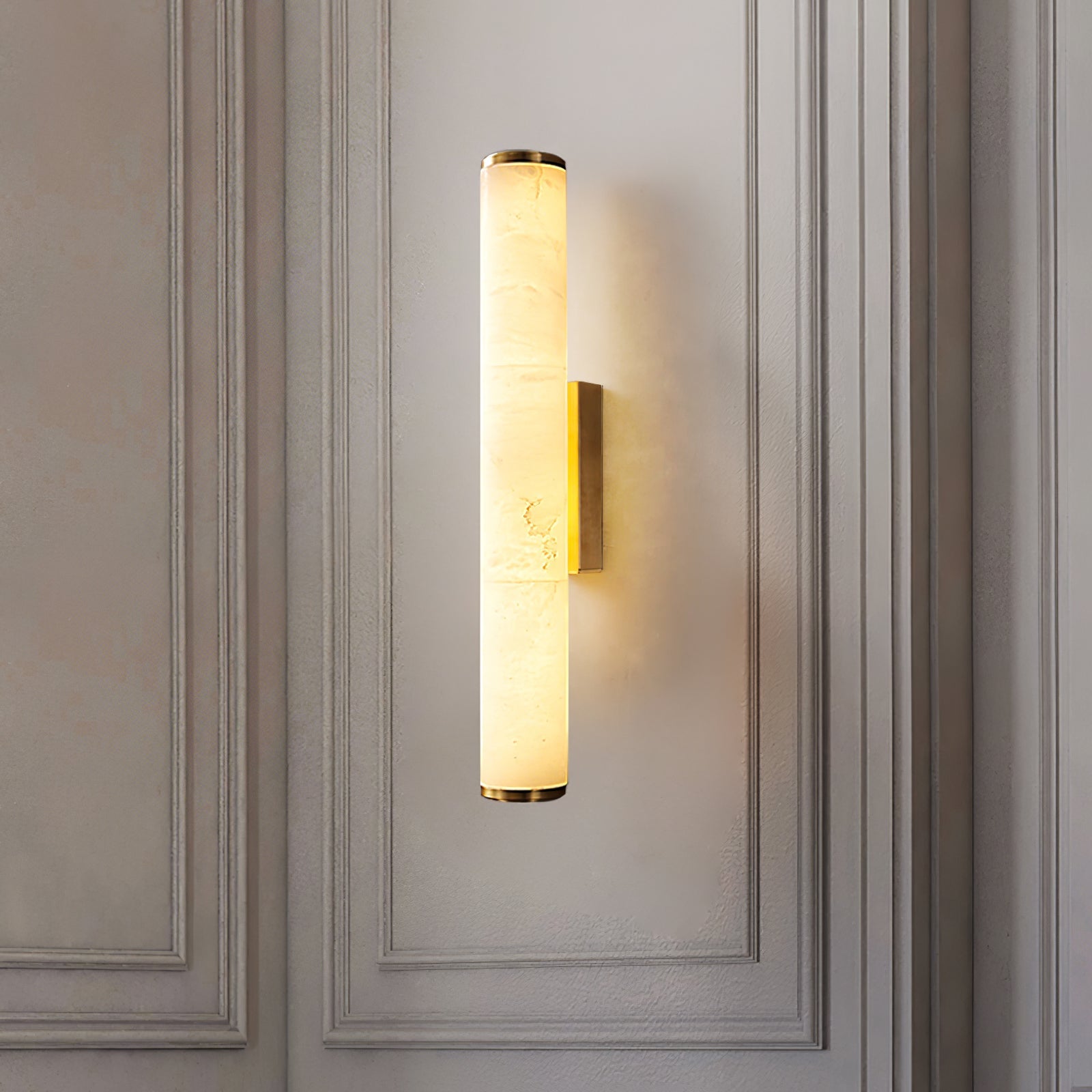 Moderne Minimalistische Spaanse Marmer Koper Wandlamp LED 1-Licht