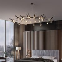Arisha Moderne Geblazen Lineaire Metaal Meerdere Hoofd Chandeliers