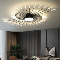 Wesley Plafondlamp Vuurwerk Lineair Modern Zwart/Goud