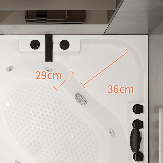Moderne Acryl Hoekbad met Inbegrepen Zitplaats Badkuip in Wit