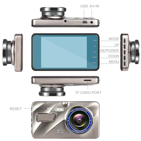 Voor- en Achter Dash Cam Dashboardcamera Voor Auto Met Nachtzicht