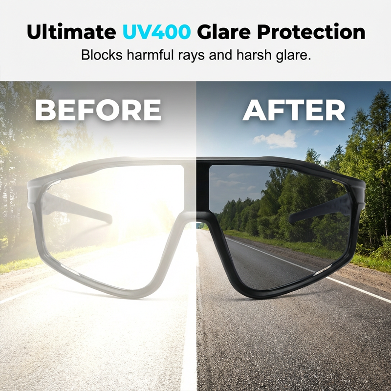 VisionFlex™ | Sportbril – Photochrom, UV-bescherming & Panorama-ontwerp