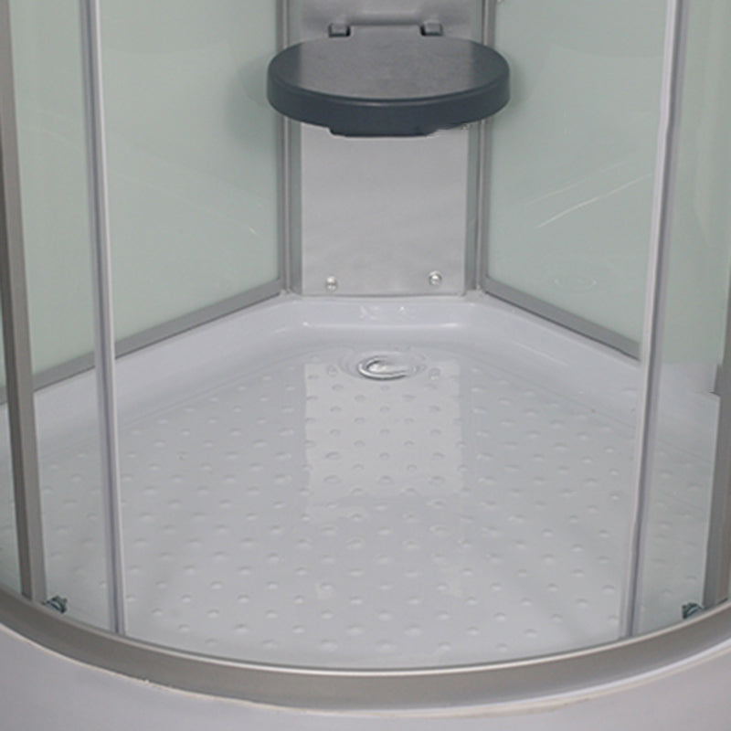 Dubbele Schuif Douchecabine Ronde Douchecabine met Licht en Handdoekrek