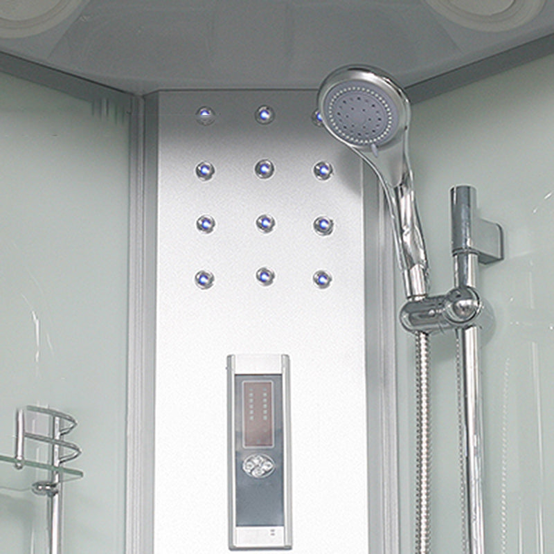 Dubbele Schuif Douchecabine Ronde Douchecabine met Licht en Handdoekrek