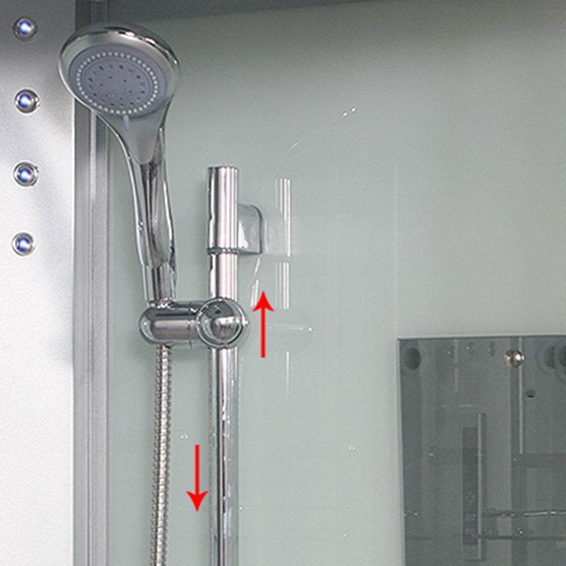 Dubbele Schuif Douchecabine Ronde Douchecabine met Licht en Handdoekrek