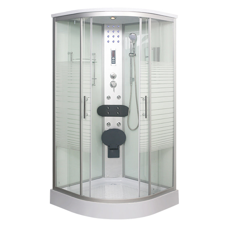 Dubbele Schuif Douchecabine Ronde Douchecabine met Licht en Handdoekrek