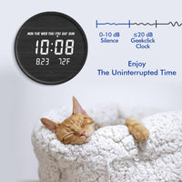 Scandinavische Digitale Wandklok Met LED-display En USB-voeding