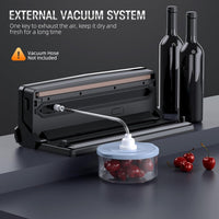 Professionele 8-in-1 Vacumeermachine | Ingebouwde precisiesnijder | Modi voor droge & vochtige voedingsmiddelen | Luchtdicht LED-verzegelingsysteem | Inclusief 15 vacuümzakken