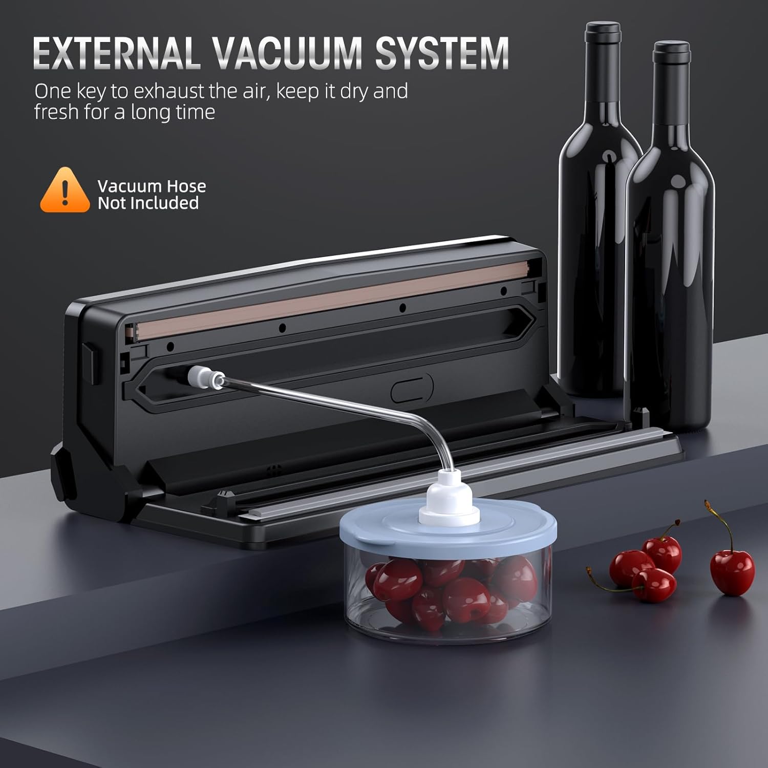 Professionele 8-in-1 Vacumeermachine | Ingebouwde precisiesnijder | Modi voor droge & vochtige voedingsmiddelen | Luchtdicht LED-verzegelingsysteem | Inclusief 15 vacuümzakken