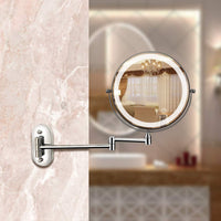 Lunicca Oplaadbare LED Vergrotende Spiegel In Chroom Zilver Afwerking