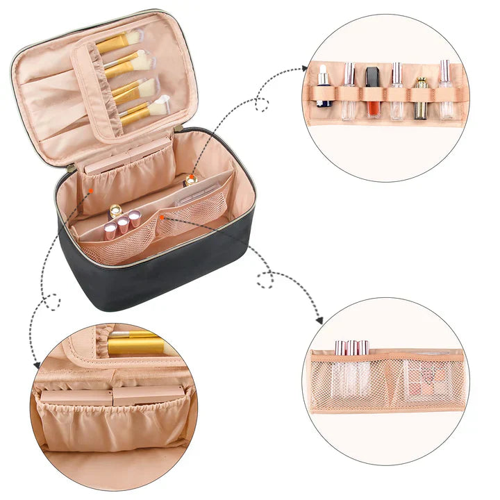 Skanto | Praktische make-up organizer voor reizen | Met vakken en scheidingswanden