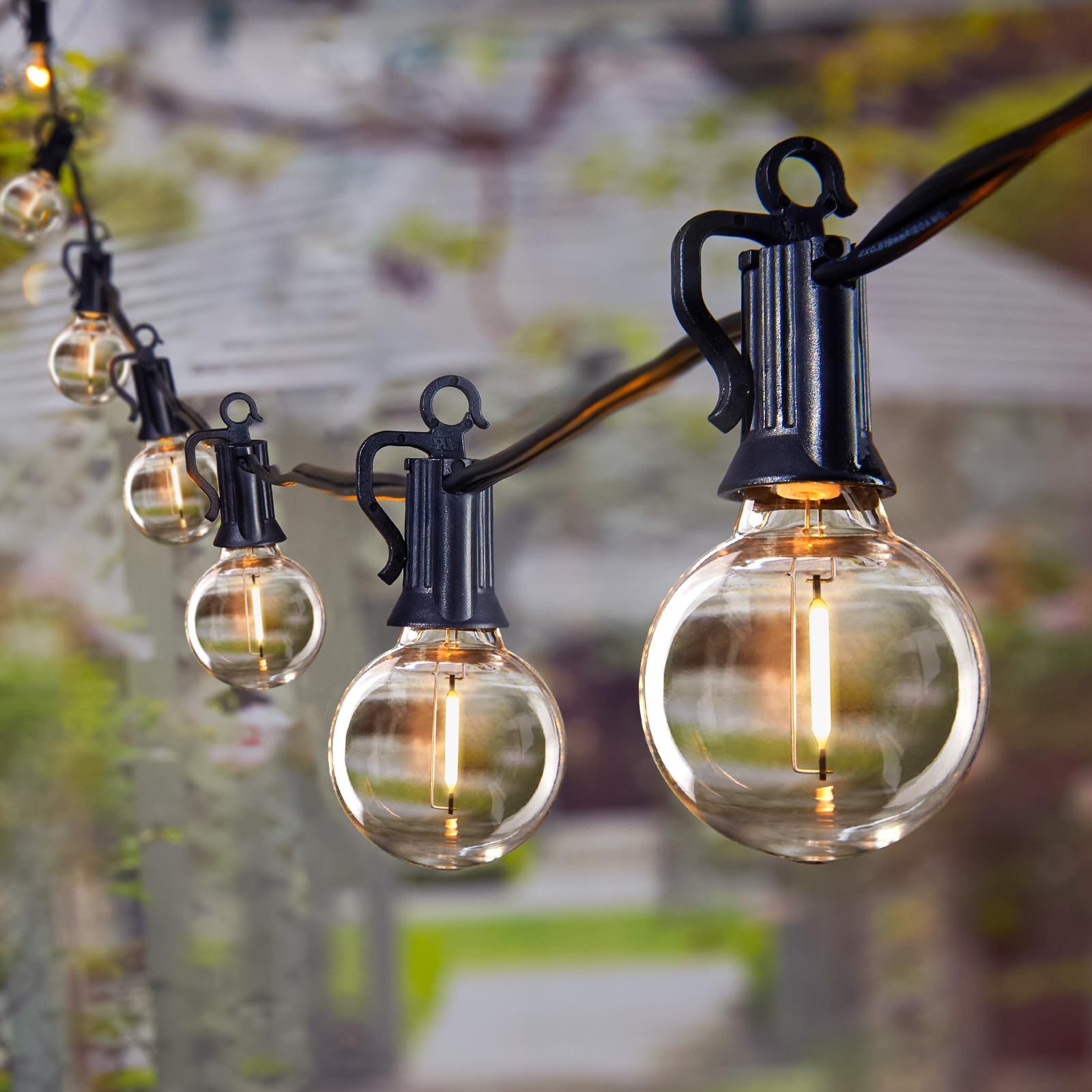 Skanto | Brightown 60Ft Buitenverlichting - G40 Globe LED Terrasverlichting met 32 Schokbestendige Lampen