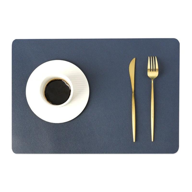 Moderne Rechthoek Waterdichte PU Leren Placemat