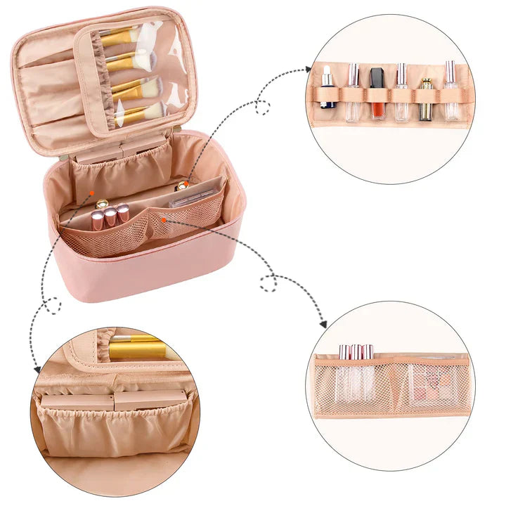 Skanto | Praktische make-up organizer voor reizen | Met vakken en scheidingswanden