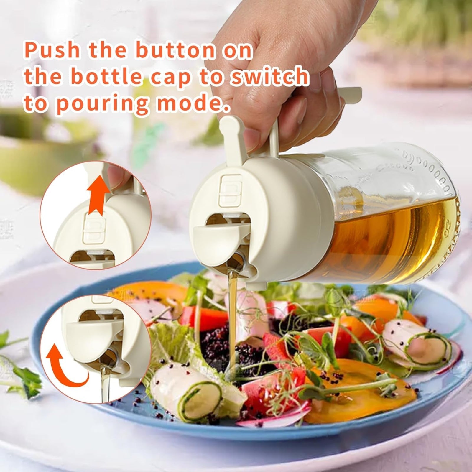 Skanto | 2-in-1 Olie Dispenserfles | Oliepompen en dispenser | Gezond koken