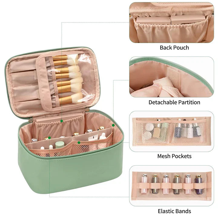 Skanto | Praktische make-up organizer voor reizen | Met vakken en scheidingswanden