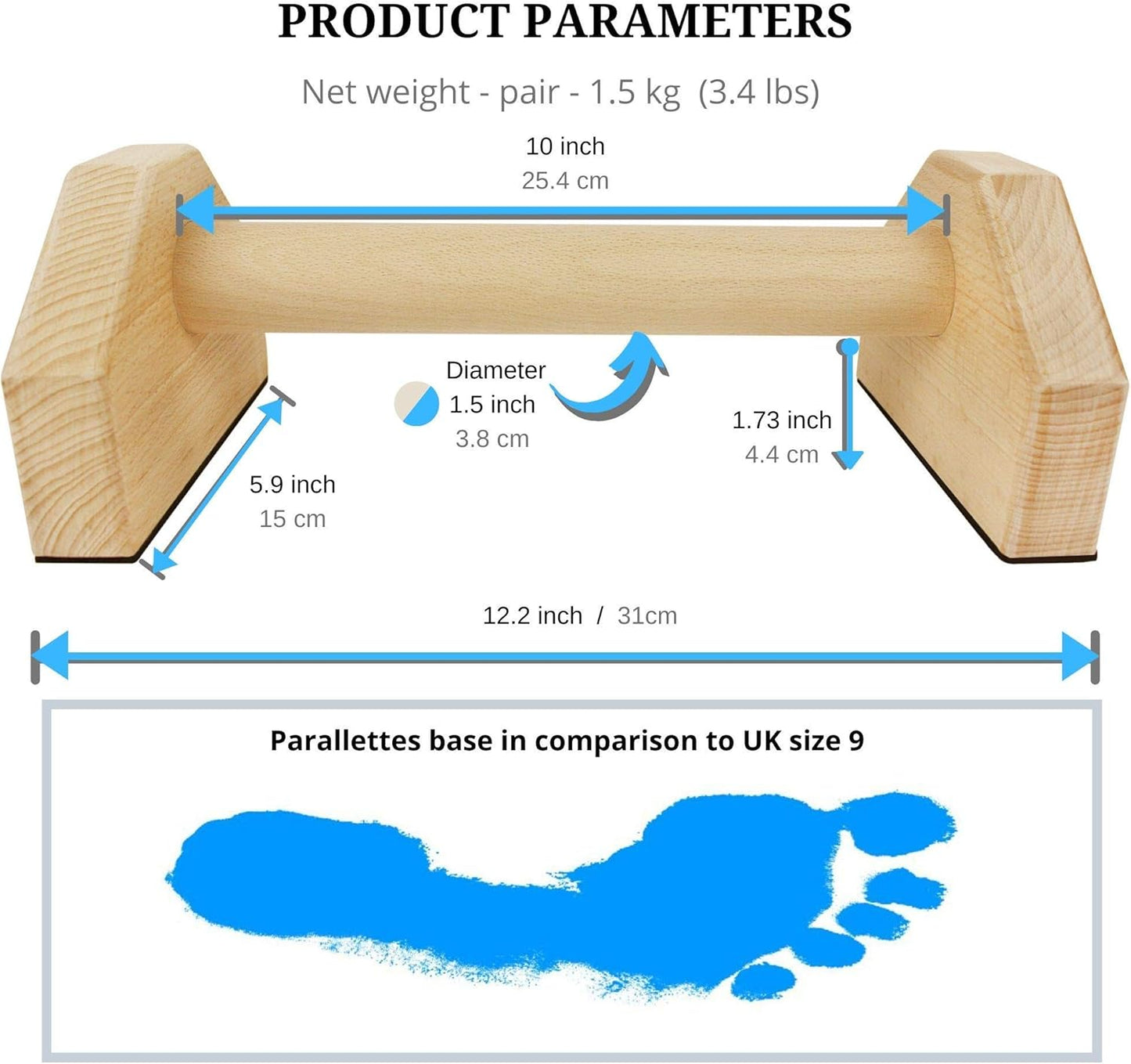 Calisthenics PowerBars – Sterke Houten Push-Up Steunen