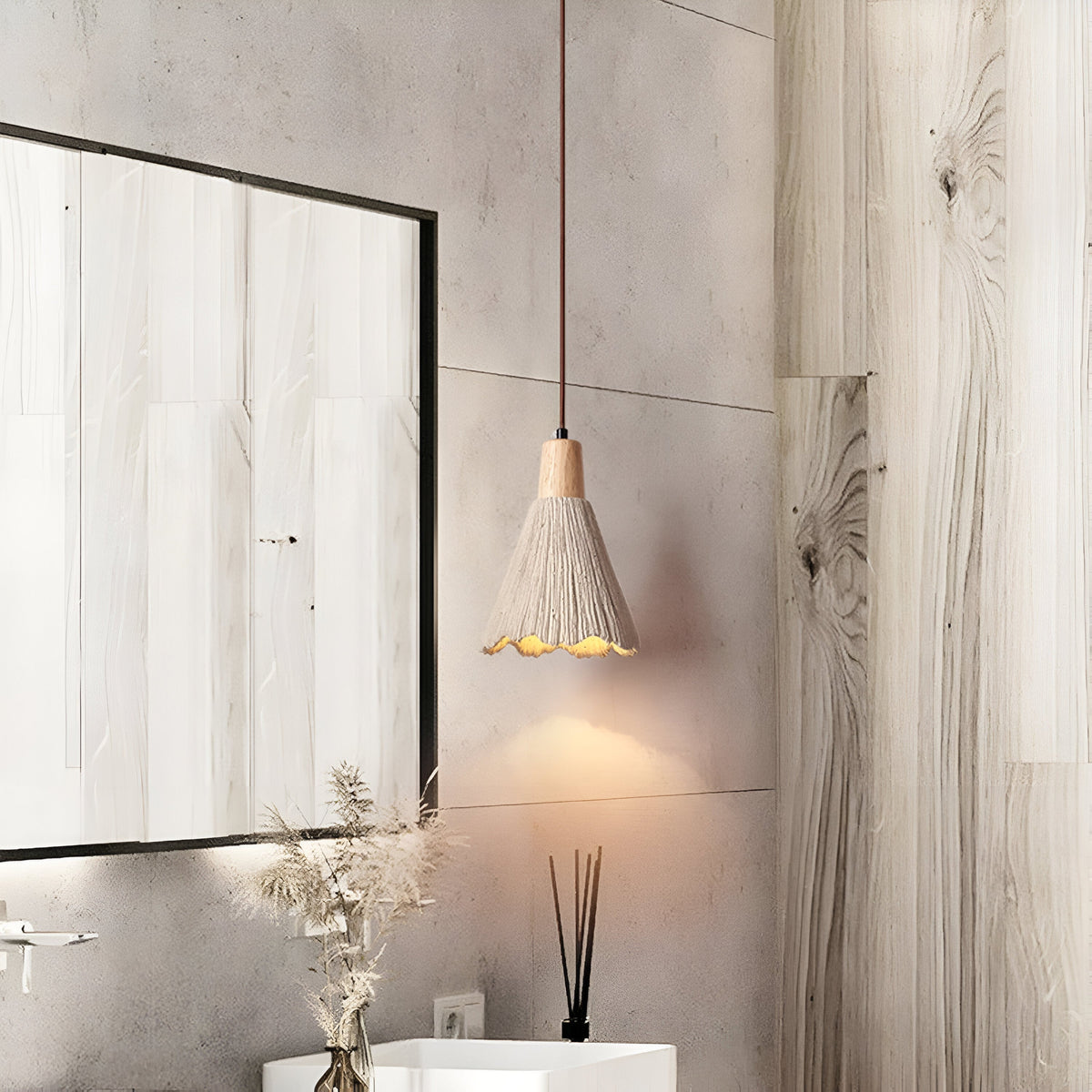 Crème Retro Wabi-Sabi LED Hanglamp