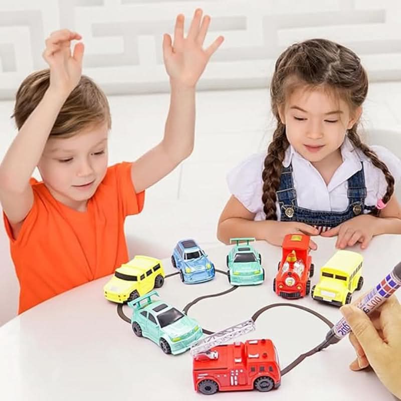 De magische auto die je tekeningen volgt alsof het magie is