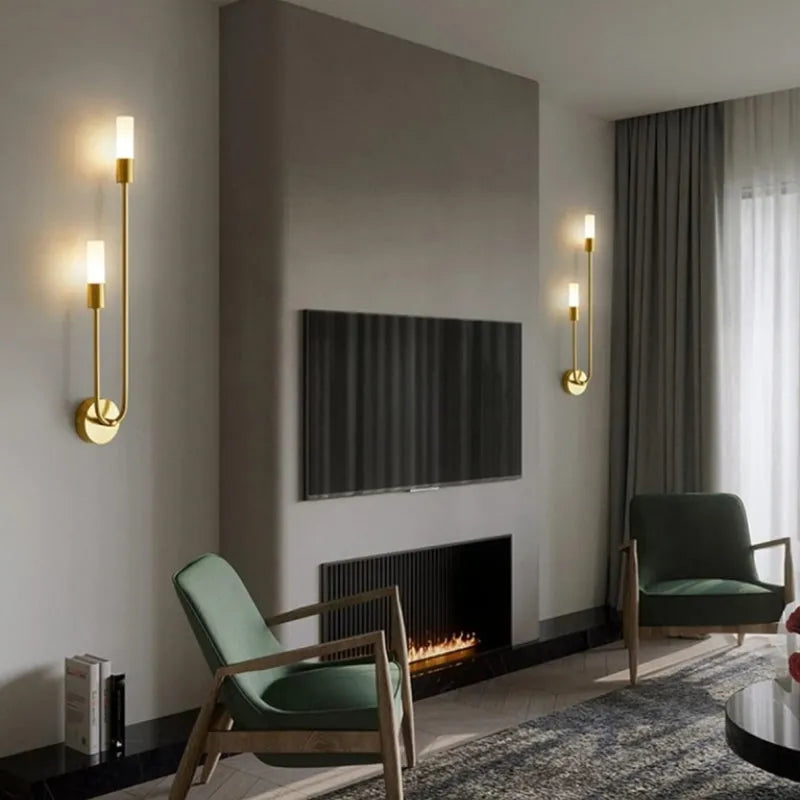Rime Moderne Wandlamp voor Bedzijde Goud 2 STUKS