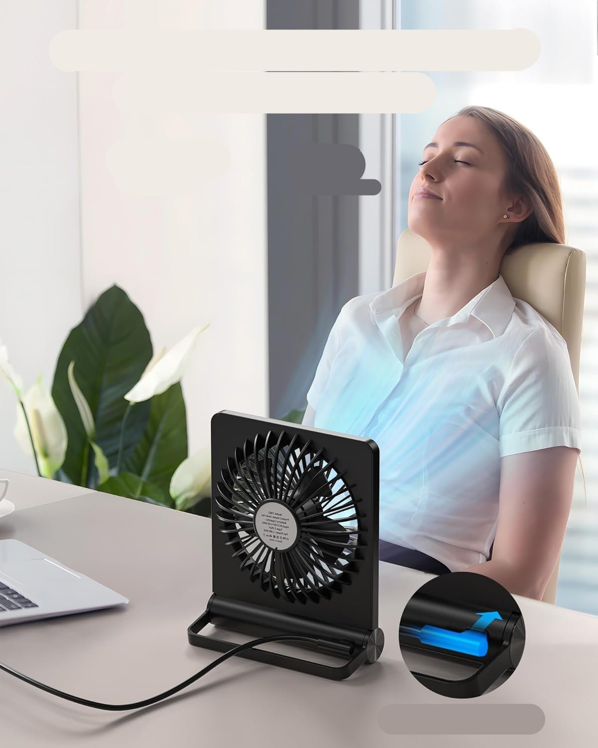 QuietBreeze - Ultra-stille compacte tafelventilator