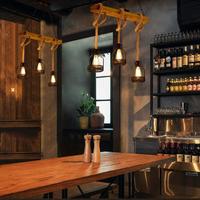 Epoch Retro Industriële LED Hanglamp in Zwart Metaal, Voor Bar
