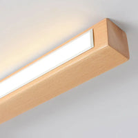 Arisha Linear Slim Plafondlamp, Hout