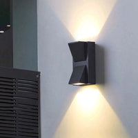 Vexto Moderne Zwarte Metalen LED Buiten Wandlamp