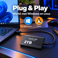 DataSprint Externe SSD 2TB voor PC Gamers – USB-C Opslag tot 1050 MB/s