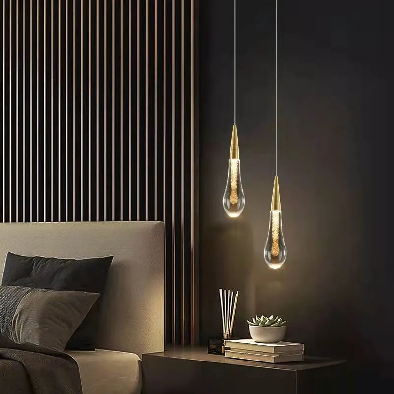 Druppelvormige Gouden Hanglamp