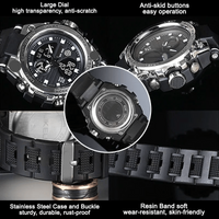 Sportieve Dual-Display Mode Multifunctionele waterdichte verlichte herenarmbandhorloge