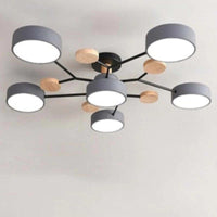 Muto Plafondlamp Hout Modern Rond LED Wit Slaap-/Woonkamer