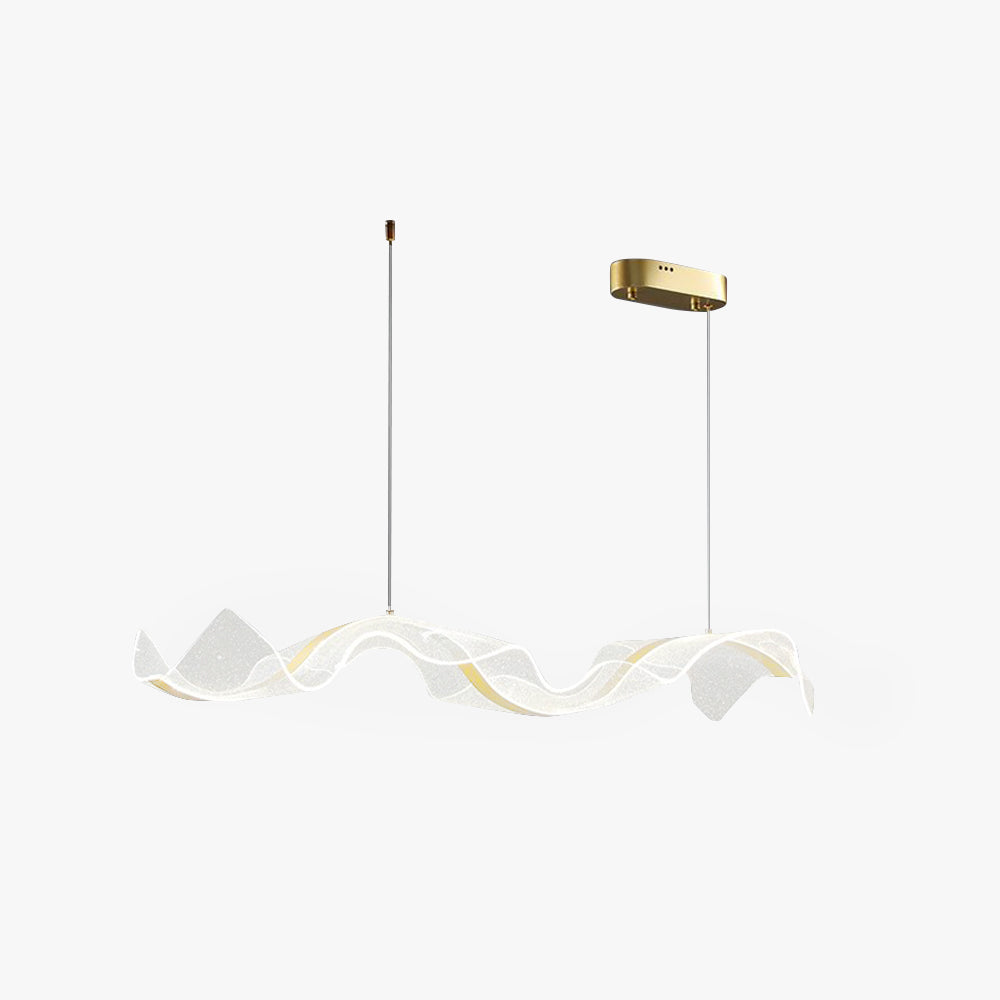 Yela Hanglampen Moderne Golf Metaal/Acryl Wit/Goud Woonkamer