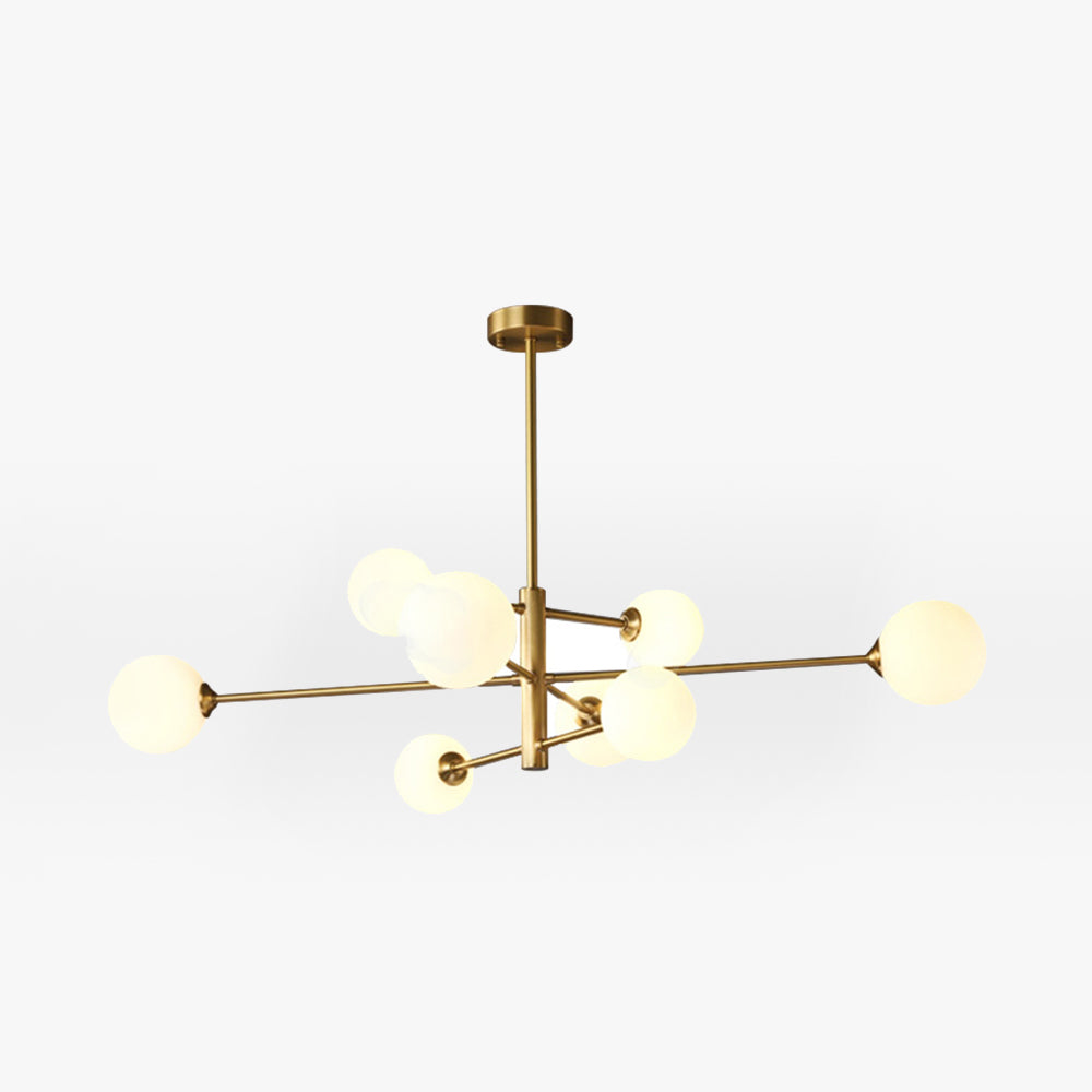 Truva Lustre Moderne Bollen. Koper/Glas. Zwart/Koper. Woonkamer