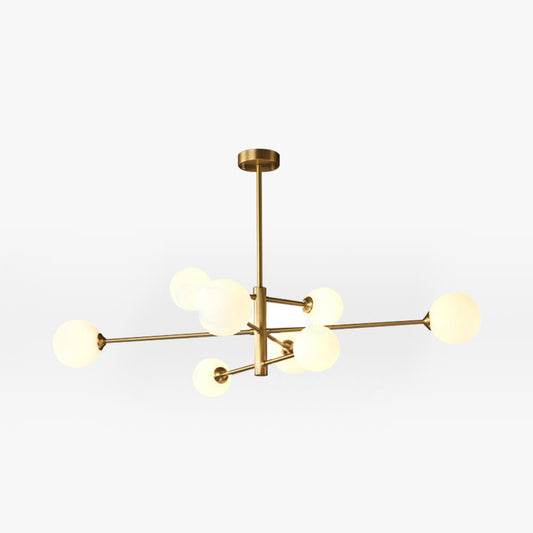 Truva Lustre Moderne Bollen. Koper/Glas. Zwart/Koper. Woonkamer