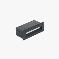 Ray Moderne Metalen Rechthoekige Buitentrap/Deck Licht, Zwart