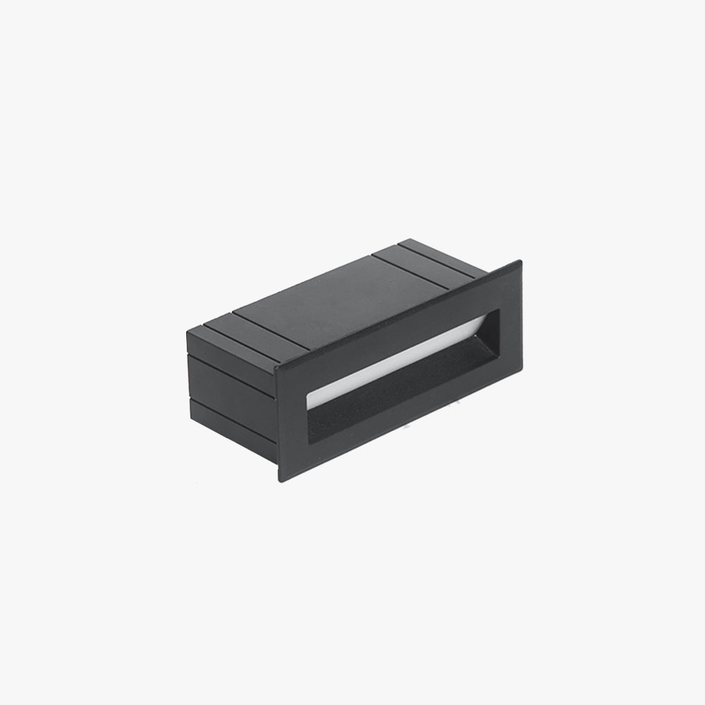 Ray Moderne Metalen Rechthoekige Buitentrap/Deck Licht, Zwart