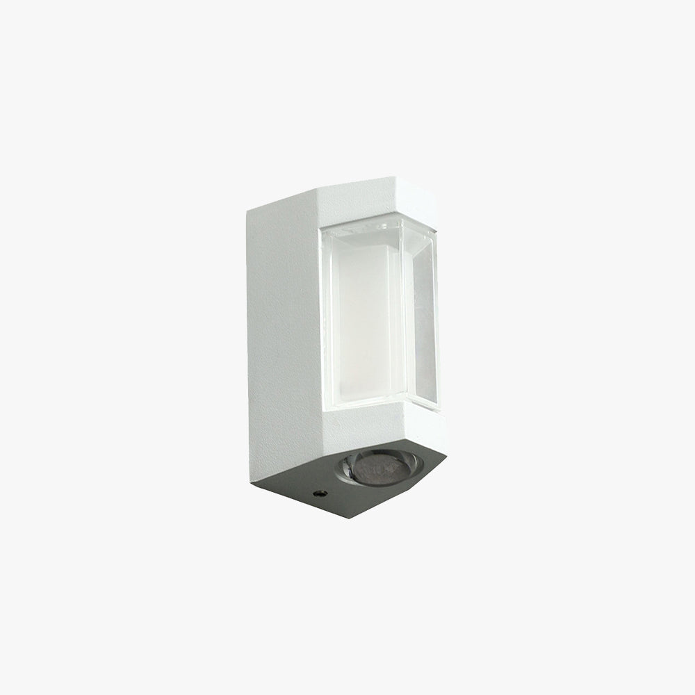 Marve Nordic Up Down Buiten Wandlamp, Wit/Zwart
