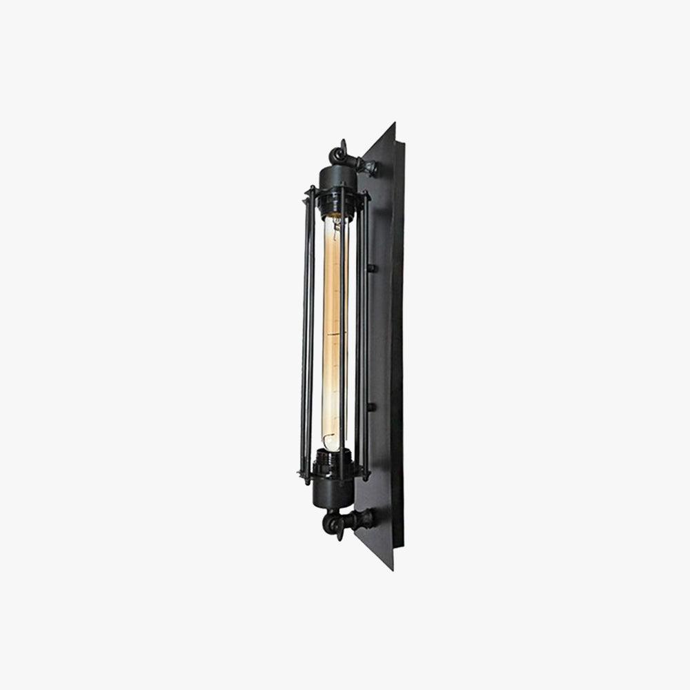 Tronel Vintage Cilinder Metalen Wandlamp, Zwart/Rood/Zilver/Goud
