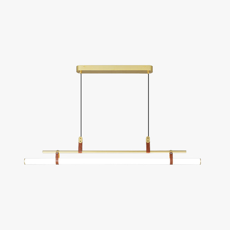 Inari Moderne Lineaire Metalen Hanglamp, Zwart/Goud