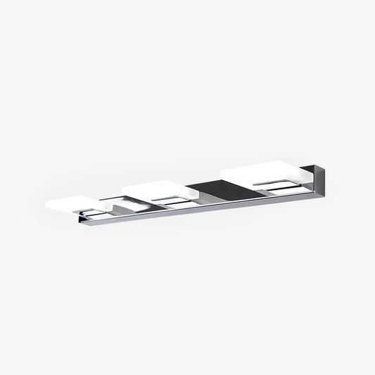 Arisha Design LED Wandlamp Vierkant Modern Metaal/Acryl Zilver Badkamer
