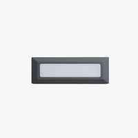Ray Moderne Metalen Rechthoekige Buiten Deck/Trap Licht, Zwart