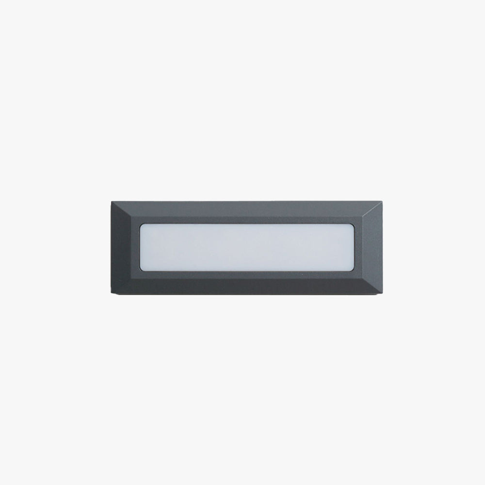Ray Moderne Metalen Rechthoekige Buiten Deck/Trap Licht, Zwart