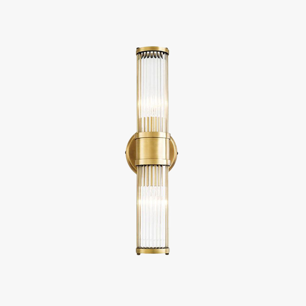 Kristy Amerikaanse Cilindrische Elegante Gouden Glas/Metaal Vanity Wandlamp