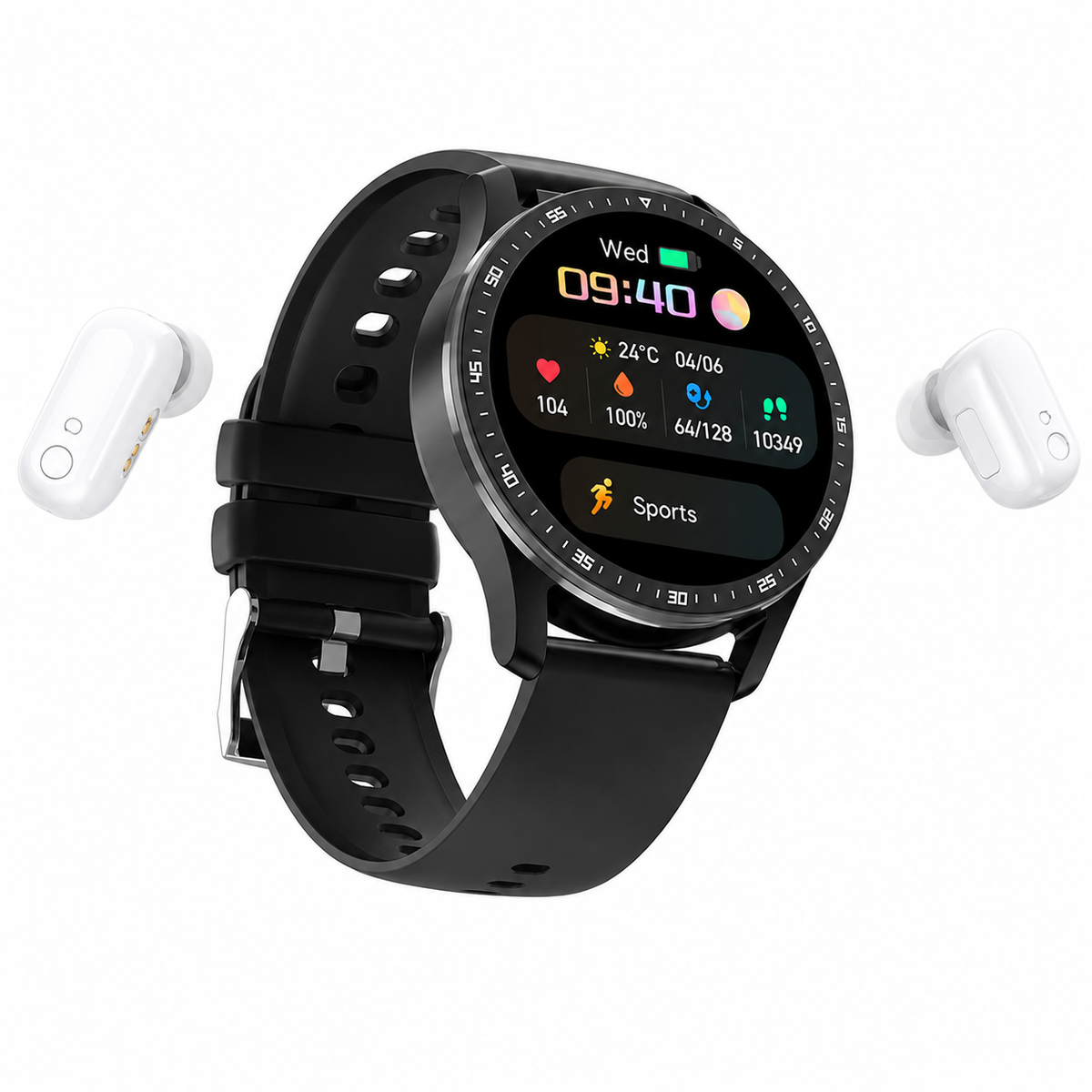 EchoWrist | Integratie van eersteklas oordopjes met een robuuste smartwatch voor gezondheidsmonitoring
