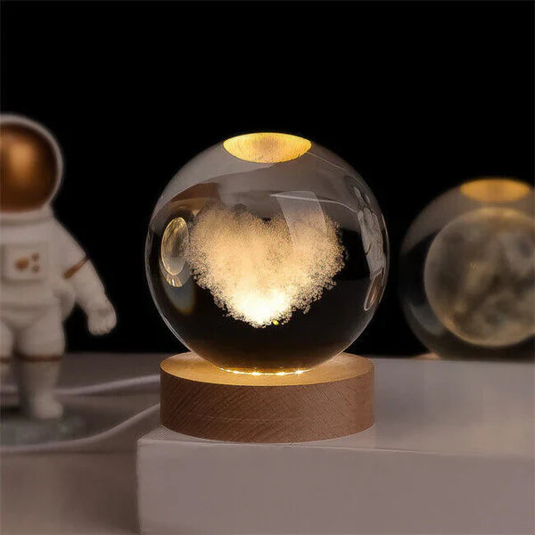 Luminescente Bol met 3D Gravure van Planeet