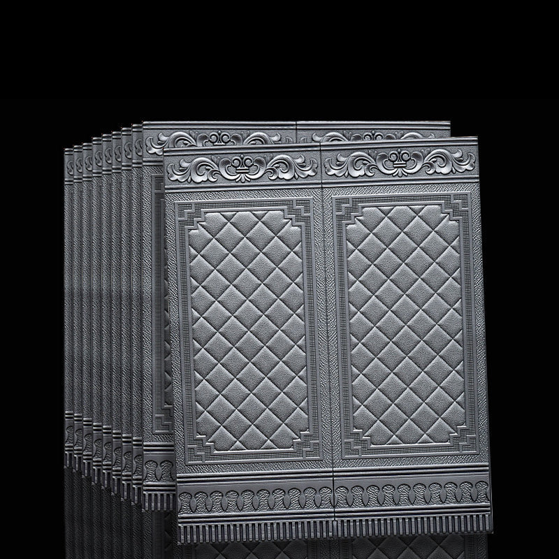 Contemporary Waterproof 3D Wainscoting Peel and Stick Indoor Wallboard