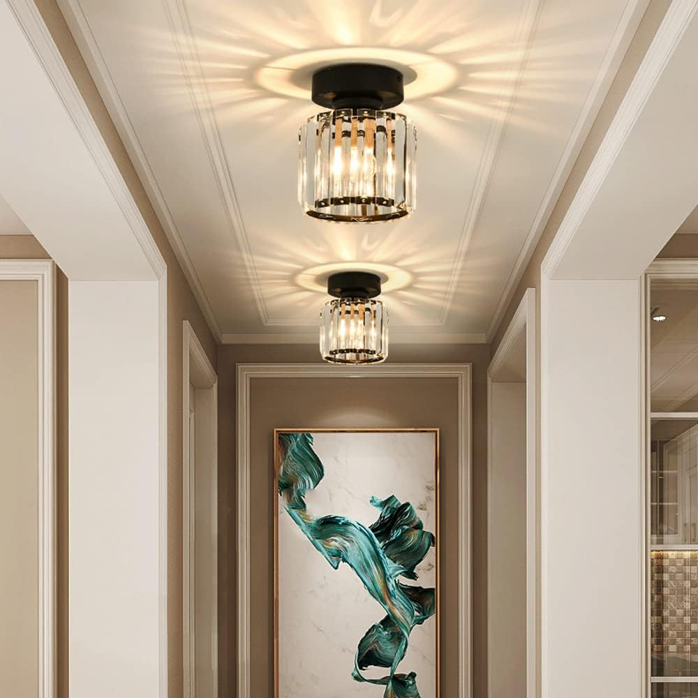 Skanto | Kristallen Glas Hanglamp – Messing en Compact Ontwerp