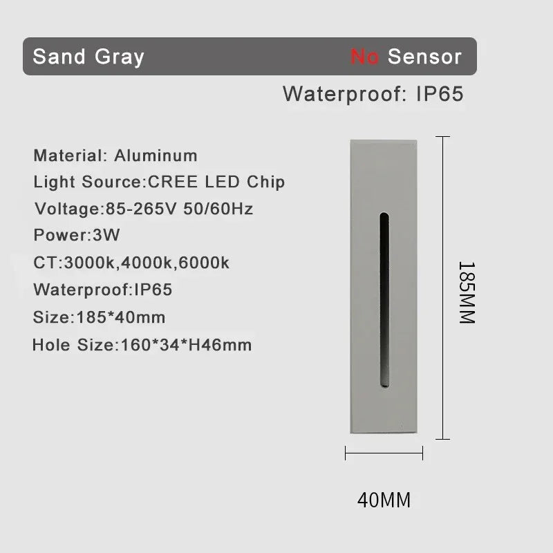 Shadee Bewegingssensor Trap Wandlamp